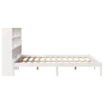 vidaXL Lit bibliothèque sans matelas blanc 200x200 cm bois pin massif