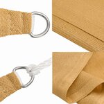 vidaXL Voile d'ombrage 160 g/m² triangulaire sable 3x4x4 m PEHD