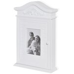 vidaXL Armoire à clés avec cadre photo Blanc