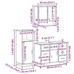 vidaXL Ensemble de meubles de salle de bain 3 Pièces chêne sonoma