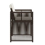 vidaXL Chaises de jardin avec coussins lot de 4 marron résine tressée