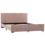 vidaXL Cadre de lit sans matelas Rose Velours 160x200 cm