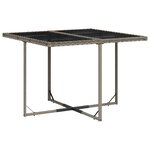 vidaXL Ensemble à manger de jardin 5 Pièces coussins gris résine tressée