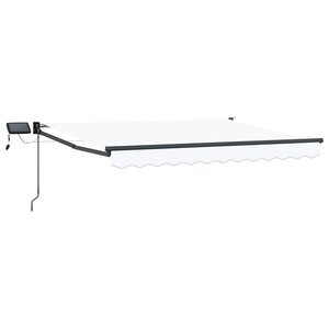 vidaXL Store rétractable manuel avec LEDs 3 x 2 5 m
