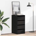 vidaXL Commode Chêne noir 40 x 41 x 76 cm Bois d'ingénierie
