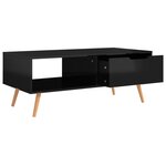vidaXL Table basse Noir brillant 100x49 5x43 cm Bois d'ingénierie