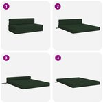vidaXL Canapé-lit pliable Vert foncé 152 x 86 5 x 60 cm Tissu