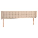 vidaXL Tête de lit avec oreilles Cappuccino 203x23x78/88 cm Similicuir