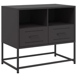 vidaXL Meuble TV noir 68x39x60 5 cm acier