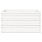 vidaXL Jardinière blanc 90x90x46 cm bois de pin massif