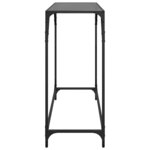 vidaXL Table console avec dessus en verre noir 98x35x81 cm acier