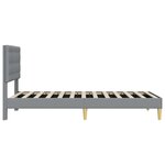vidaXL Cadre de lit avec tête de lit Gris clair 90 x 190 cm Tissu