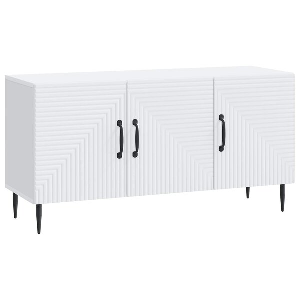 vidaXL Meuble TV Blanc 99 x 34 5 x 50 cm Bois d'ingénierie