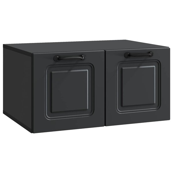 vidaXL Meuble TV mural Noir 59 5 x 41 x 30 cm Bois d'ingénierie