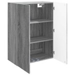 vidaXL Armoire Murale 66 x 34 5 x 90 cm Bois d'ingénierie Sonoma gris
