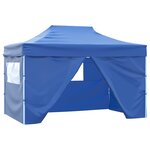 vidaXL Tente de fête 280 x 410 x 315 cm Bleu Tissu Oxford