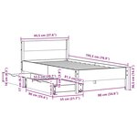 vidaXL Cadre de lit sans matelas 90x190 cm bois de pin massif