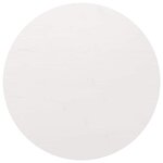 vidaXL Dessus de table Blanc Ø90x2 5 cm Bois de pin massif