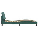 vidaXL Cadre de lit avec lumières LED vert foncé 90x200 cm velours
