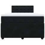 vidaXL Sommier à lattes de lit avec matelas Noir 120x200 cm Velours