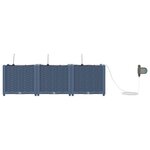 vidaXL Pots de jardin Gris 120 x 40 x 37.5 cm Acier