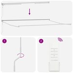 vidaXL Auvent Rétractable Blanc 450 × 300 cm Aluminium