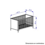 Ensemble duo lit 70x140 et commode