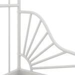 vidaXL Cadre de lit extensible Blanc Métal 80x130/200 cm