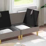 vidaXL Canapé modulaire avec rangement 3 Pièces Taupe Tissu