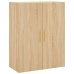 vidaXL Buffet haut Chêne sonoma 69 5x34x180 cm Bois d'ingénierie