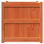 vidaXL Jardinière cire marron 60x60x60 cm bois de pin massif