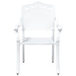 Ensemble de bistro de jardin 3 pièces vidaXL en aluminium moulé blanc