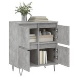 vidaXL Buffet Gris béton 60x35x70 cm Bois d'ingénierie