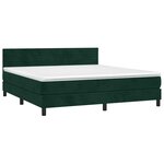 vidaXL Sommier à lattes de lit avec matelas LED Vert foncé 180x200 cm