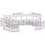 vidaXL Ensemble de canapés d'extérieur 9 pc Blanc et gris clair