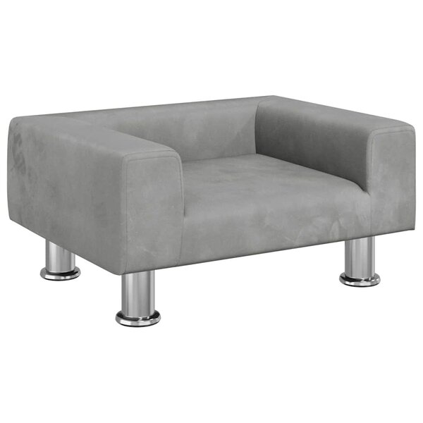vidaXL Canapé pour enfants gris clair 50x40x26 5 cm velours