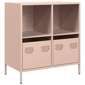 vidaXL Buffet rose 68x39x73 5 cm acier laminé à froid