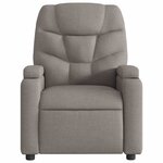 vidaXL Fauteuil inclinable électrique Taupe Tissu