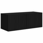 vidaXL Meuble TV mural 2 Pièces Noir 60 x 31 x 29.5 cm Bois d'ingénierie
