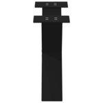 vidaXL Pieds de table basse en forme de X  2 pièces  noir  50 x (30-31) cm  acier