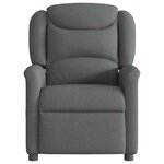 vidaXL Fauteuil inclinable de massage électrique gris foncé tissu