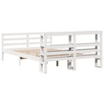 vidaXL Cadre de lit sans matelas blanc 120x190 cm bois de pin massif