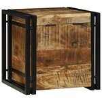 vidaXL Coffre de rangement - 40 x 40 x 40 cm  Bois de mangue massif brut