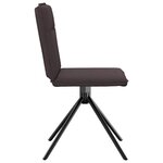 vidaXL Chaises à manger lot de 6 marron foncé tissu