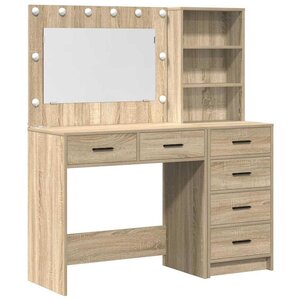 vidaXL Table de Toilette Marron 78.5 x 41 x 135 cm Bois d'ingénierie