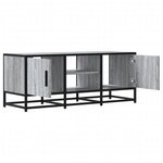 vidaXL Meuble TV sonoma gris 100x35x41 cm bois d'ingénierie et métal