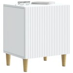 vidaXL Cabinet de chevet Blanc 43 x 34 5 x 50 cm Bois d'ingénierie