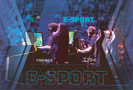 Bloc 1 timbre - L'e-sport - Lettre verte