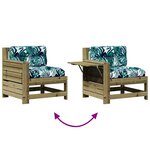 vidaXL Salon de jardin 8 Pièces avec coussins bois de pin imprégné