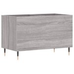 vidaXL Armoire à disques sonoma gris 74 5x38x48 cm bois d'ingénierie